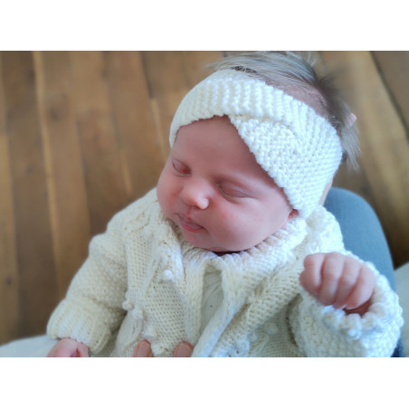 Vintage hoofdband breipakket: voor baby, meisje en mama, van zachte wol