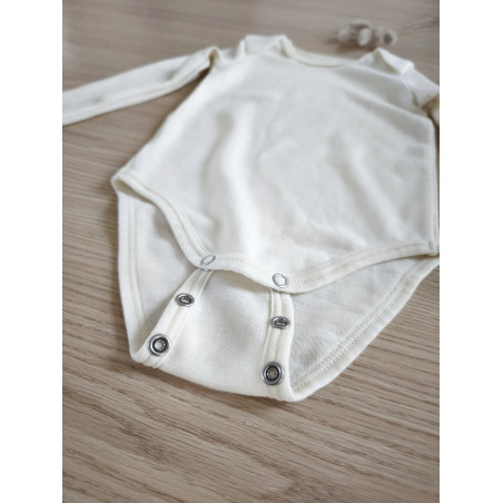 100% merinowol bodysuit om mee te groeien - Gemaakt in Frankrijk
