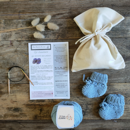 Kit de Tricô: Pantufas que Ficam nos Seus Pés