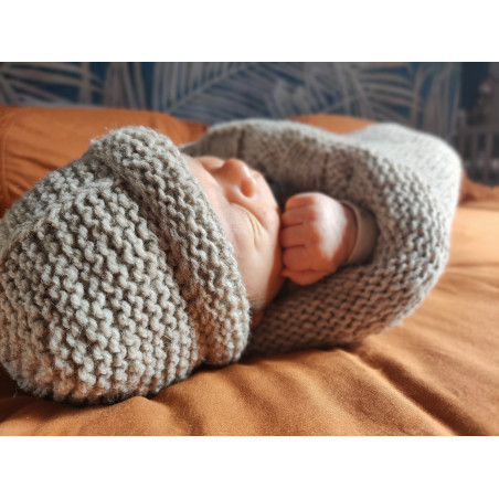 Gorro de lã merino SuperNaturel para bebês de 0 a 6 meses
