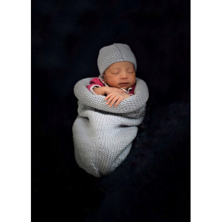 Gorro ajustável 0-6 meses: perfeito para bebês, lã merino macia