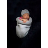 Verstelbare muts 0-6 maanden: perfect voor baby's, zachte merinowol