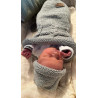 Bonnet évolutif 0-6 mois : parfait pour bébé, laine mérinos douce