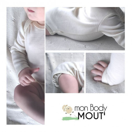 Body 100% lã merino Grow-With-Me - Fabricado na França