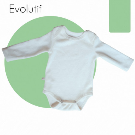 Body 100% lã merino Grow-With-Me - Fabricado na França