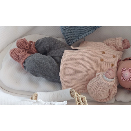 Kit de Tricô: Pantufas que Ficam nos Seus Pés
