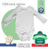 Body 100% lã merino Grow-With-Me - Fabricado na França