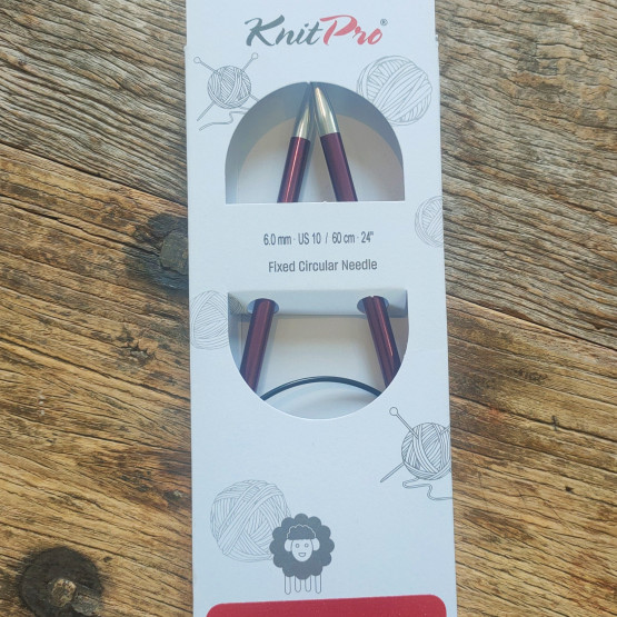 Agulhas Knit Pro 6 mm: cabos de 60 cm para casulos de parto