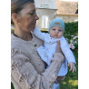 Bonnet évolutif 0-6 mois : parfait pour bébé, laine mérinos douce