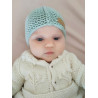 Gorro ajustável 0-6 meses: perfeito para bebês, lã merino macia