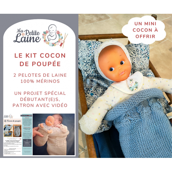 Kit de tricô "The Mini Doll Cocoon" Kit de tricô "The Mini Doll Cocoon"