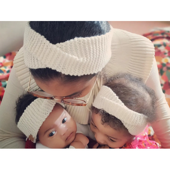 Moeder, baby, kind hoofdbandpatroon Moeder, baby, kind hoofdbandpatroon