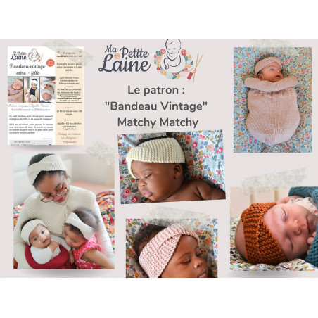 Mamma, Baby, Barn Pannbandsmönster