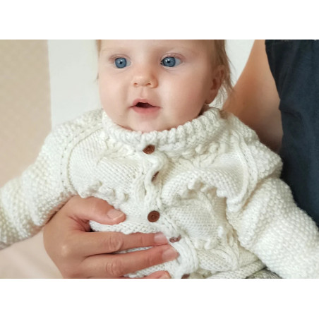Kit de tricô com padrão de colete para bebê