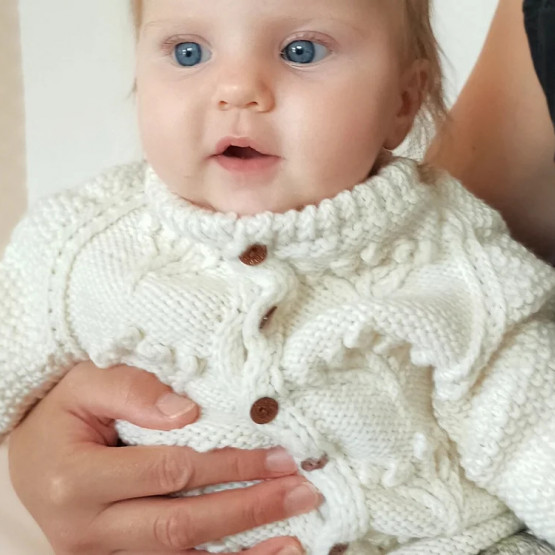 Kit de tricô com padrão de colete para bebê